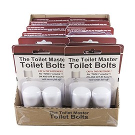 The Toilet Master Toilet Bolts is a No Tool, No Cut, No Nut, Easy to Repair, Replace, Service, and Install Toilet Bolt, Washer, and Cap Kit (24-Pack)