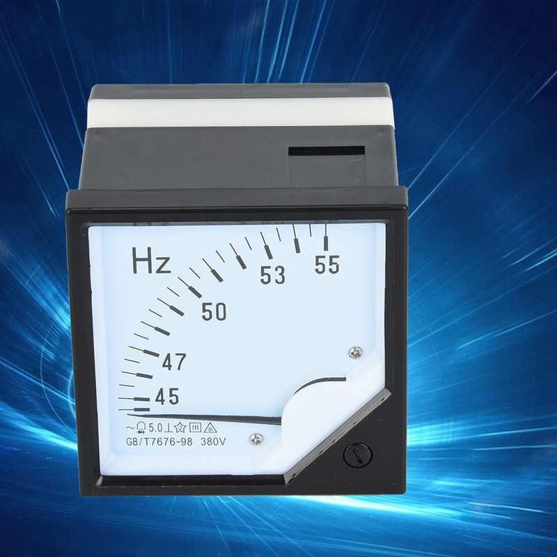 Square Panel Frequency Meter 45-55Hz AC 380V 1.5 High Accuracy