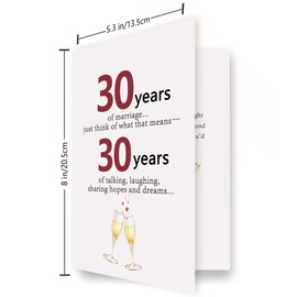 Mcduldul 30th Anniversary Card Gifts for Women Men| Funny 30 Years Aday Gifts for Couple Husband Wife| Celebration Thirty Wedding Anniversary Decorations
