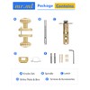MRML Brushed Gold Privacy Door Knob, Interior Light Gold Door