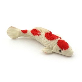 MyTinyWorld 3 x Dolls House Miniature Large Koi Carp White and Reds