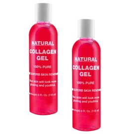 Natural Facial Collagen Gel 118 ml Organic Face Mask Beauty Care for Women Hydrating and Moisturizing Pure Dermal Collagen for Dry Or Rough Skin Get Healthier Younger Looking Skin 2 PACK