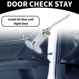 Partuto Door Check Strap Stopper Limiter No.8200197752 - for Renault Trafic 2 2001-2014 Metal Silver Tone 1 Pc