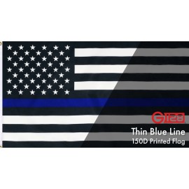 G128 NEW G128 Thin Blue Line Flag 5-Pack 3x5 FT, American Printed 150D Polyester