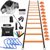 GHB Agility Ladder,Football Training Equipment Set,4 Agility Hurdles, 20 feet12