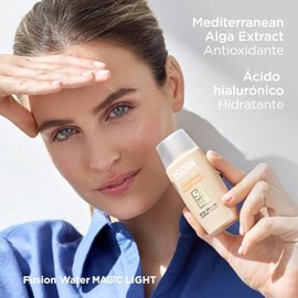 ISDIN Fotoprotector Fusion Water Color Light SPF 50, Protector Solar Facial Uso Diario, Textura Ultraligera, 50ml                                     