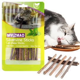 NZLOMXU Silvervine Sticks for Cats Natural Catnip Kitten & Cat Chew Stick Toys Chew Sticks Teeth Molar Chewing Toys for Cat Kitty Gifts