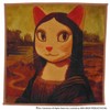 CAT ART 000220-0001-01 Cat Art Smartphone Wipe Handkerchief, Monya Liza/Leonardo