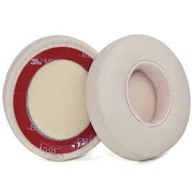 Solo3 Ear Pads Cushions Replacement for Beats Solo 2 & Solo 3 Wireless On-Ear Headphones, Ear Cushions Memory Foam Earpads with Soft Protein Leather (Satin Gold)