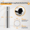 MIKKUPPA Spike Lug Nuts Socket Key - Solid Socket with