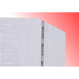 Klappenbeutel Adhäsionsbeutel gelocht mit Klebestreifen 50µ 100 Stück (DIN A5 165mm x 220mm + 40mm)