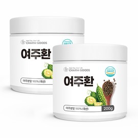 Charm goods Chamgoods Domestic bitter melon powder 100% bitter melon pills 2 bottles of 200g / 참굿즈 국산 여주분말 100% 여주환 200g 2병