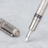 Hongdian 100 Piston Fountain Pen Silver Steel, Iridium Medium Nib