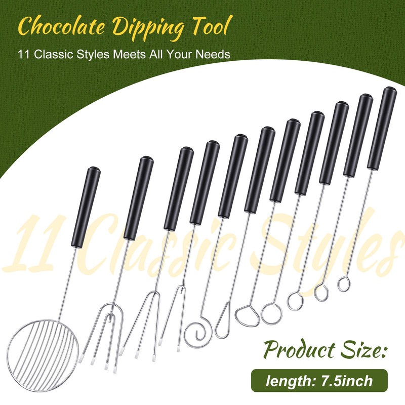 Yoande 17 Pieces Candy Dipping Tools Set Culinary Decorating Spoons
