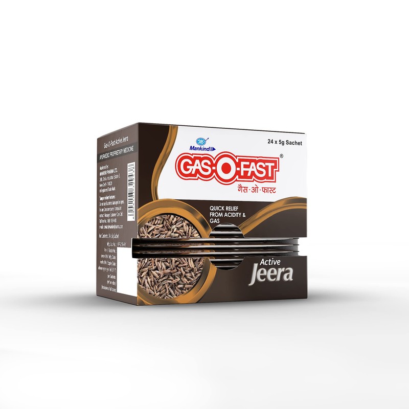MANKIND CONFETTIWOW Mankind Gas-O-Fast for Relieving Acidity, Active Jeera- 5