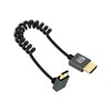 YANBORONSN 8K Up Angle Mini HDMI to HDMI Coiled Cable