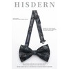 HISDERN Mens Bow Tie Pre tied & Pocket Square Set