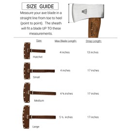 Helko Werk Leather Axe Sheath (Small) - Genuine Leather Sheath for Axes and Hatchets Leather and Axe Cover and Hatchet Cover S121 (Small Brown) S121