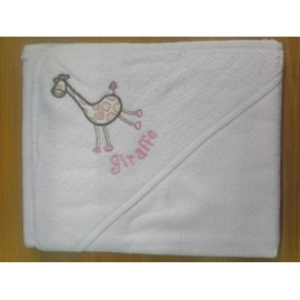 Snuggle Baby Giraffe Cuddle Robe Hooded Baby Towel, Pink