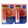 Set 2 Nivea Shine Protector Labialbalsamo Cherrystrawberry