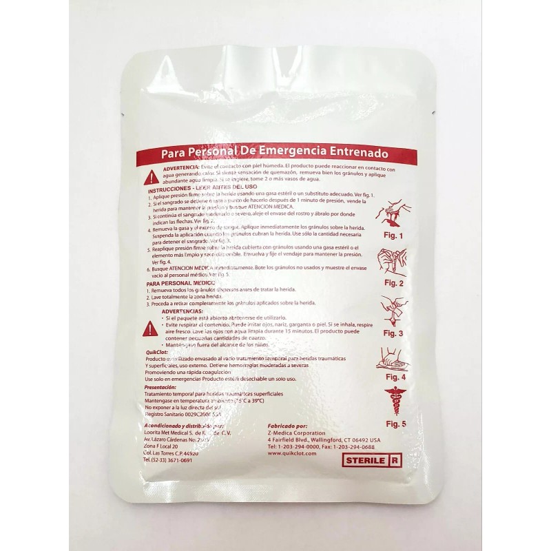 QuikClot Big Package 100g (3.5oz) Stops Bleeding Fast!