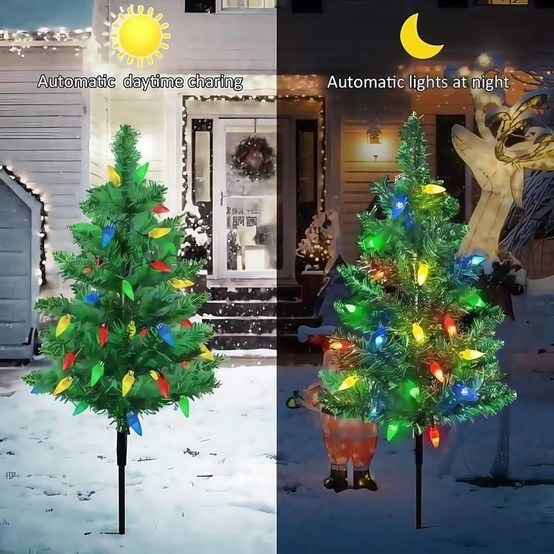 Solar Christmas Tree Lights (4 Set) – 80 Multicolor Strawberry