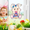 LAMPHOME 17" Lighted Easter Egg Window Silhouette，Bunny with Egg Easter