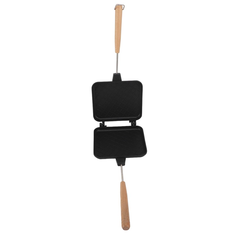 Double Sided Frying Pan Aluminum Solid Wood Anti Stick Stovetop