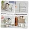 LIFKOME 2pcs Transparent Desktop Storage Box Stackable Organizing Container for