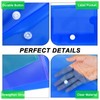 Cozlly Pack of 12 A4 Document Wallets, 12 Coloured Document