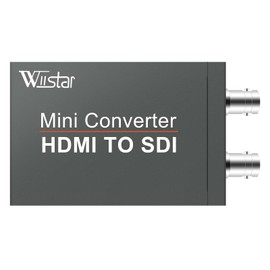 Wiistar HDMI to SDI Converter 1080P HDMI to 3G-SDI Video Audio Adapter Support 2 Way Dual SDI Output for Camera CCTV