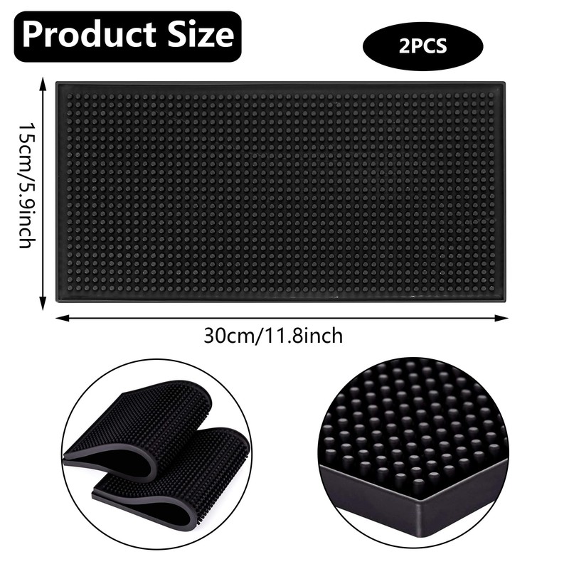CiciIng Pack of 2 30 x 15 cm Bar Mat,