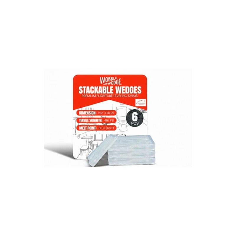 Wobble Cuñas de plástico flexibles Multiusos para nivelar muebles, mesas,