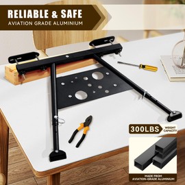 Ladder Stabilizer, Safe and Stable Ladder Standoff with Adjustable Length 20-29.5", Extension Ladder Stabilizer for Roof Gutter Supports 300 LBS of Weight, Built-in Tool Tray, Anti-Slip Rubber Feet