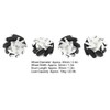 4Pcs 60mm Omnidirectional Wheel Aluminum Alloy Omni Directional Wheel Set