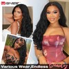 WIGNEE V Part Yaki Curly Wig Natural Look for Women