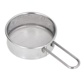 Small Tamis, Stainless Steel Round Mini Flour Sifter with 40 Mesh and Long Handle Small Professional Portable Fine Mesh Sieve for Baking, Powder, Matcha Powder, Sugar, Home, Bakeries(2.5 Inch)