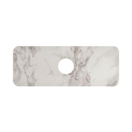 Kitchen Sink Splash Guard 1 PC 14.7 Inch Sink Faucet Mat Splash Guard for Bathroom Countertop Water Absorbent Foldable Cuttable Soft Washable Marble White
