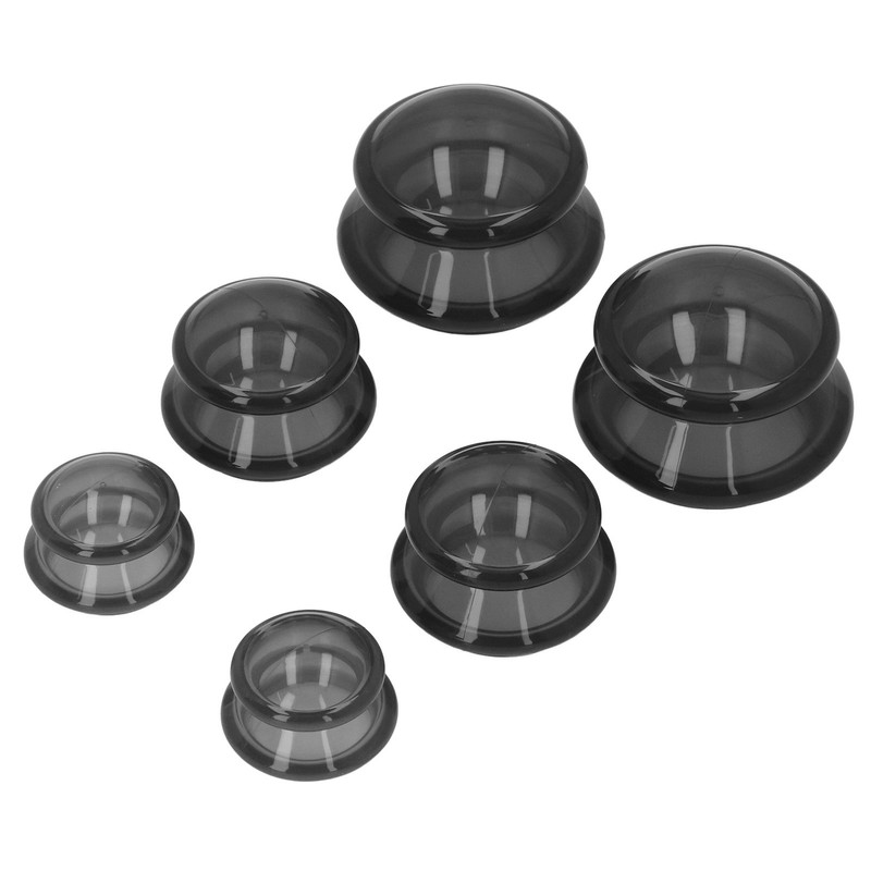 6pcs Silicone Cupping Set High Transparency Wet Absorption Negative Pressure