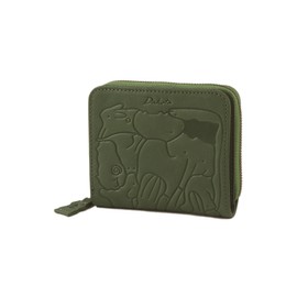 Dakota DA-30190 Women's Bifold Wallet, Round Zipper, Genuine Leather, green