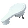 Kopp 172002037 Plastic Earthing Contact Angle Euro Plug, Extra-Flat, White,