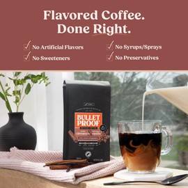 Bulletproof Cinnamon & Vanilla Flavored Ground Coffee, 10 Ounces, Medium Roast, Clean Coffee Tested for Toxins, No Artificial Flavors, 100% Arabica Beans
