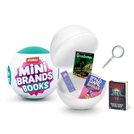 Mini Brands Books Capsule by ZURU Real Miniature Book Brands Collectible Toy, Capsules of 5 Mystery Miniature Books with Real readable Pages and Accessories for Kids, Teens, Adults (Single Capsule)