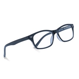 In Style Eyes Seymore Retro Bifocal Cheaters Reading Glasses - Full-Rimmed Classic Oval Acetate Frame - Non-Progressive Lens - Black - 4.0x