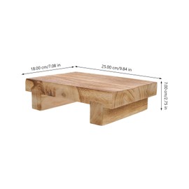 NUOBESTY Wooden Small Table Stool Wood Foot Rest Kids Stool Plant Display Rack Pedestal Wood Riser Stand for for Office Home Kitchen Decor