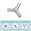 sourcing map 17/32" Y Shape Hose Barb Pipe Fitting, 304
