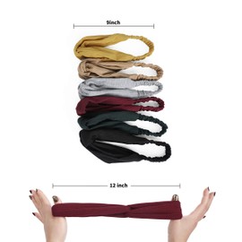 Knotted Headbands for Women and Girls, Head Bands No Slip Fashion for Women and Girls, 12 Pcs Headbands for Girls with 12 Colors