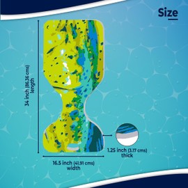 VOS Water Saddle Floats for Adults and Kids | Graphic Printed Ultra Buoyant Floating Seats for Pool, Beaches, Lakes, Water Parks (Dorado, Single)