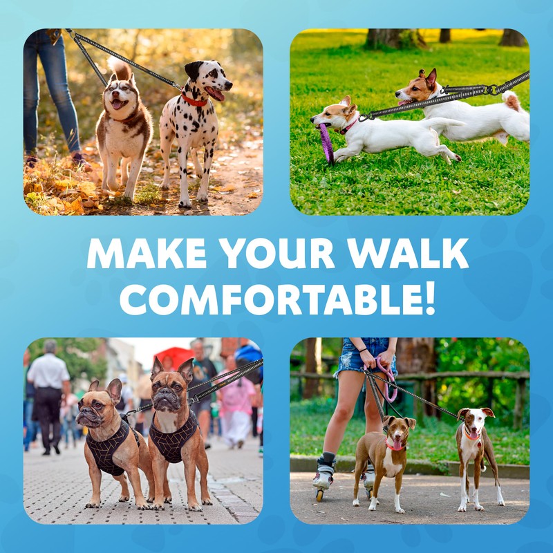 Double Dog Leash – Adjustable Length Long Leash for Dog