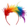Lusofie Fascinator Headpiece Feather Hair Accessories 1920s Feather Headband Rainbow